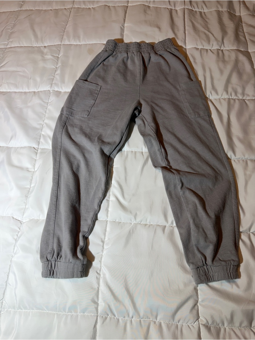 Rylee + Cru Kids 8-9Y Gray Cargo Jogger Sweatpants